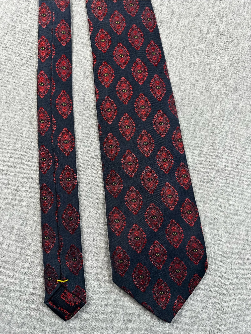 Vintage Wm. M. Magnin Co. Custom Necktie – Made for Judge John S. Boyle Red Navy
